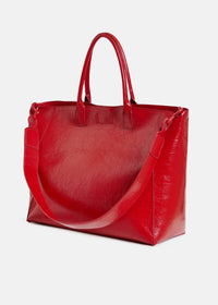 Essentiel Antwerp - Women's Faux Patent-leather Shopper Bag