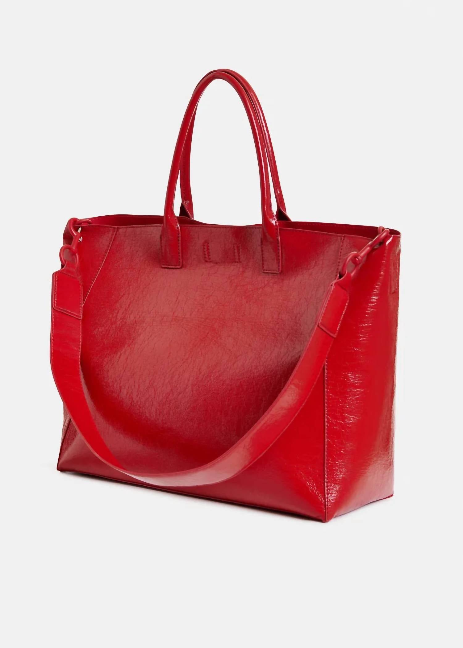 Essentiel Antwerp - Women's Faux Patent-leather Shopper Bag