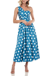 Kay Unger - One Shoulder Sleeveless Mikado Dress