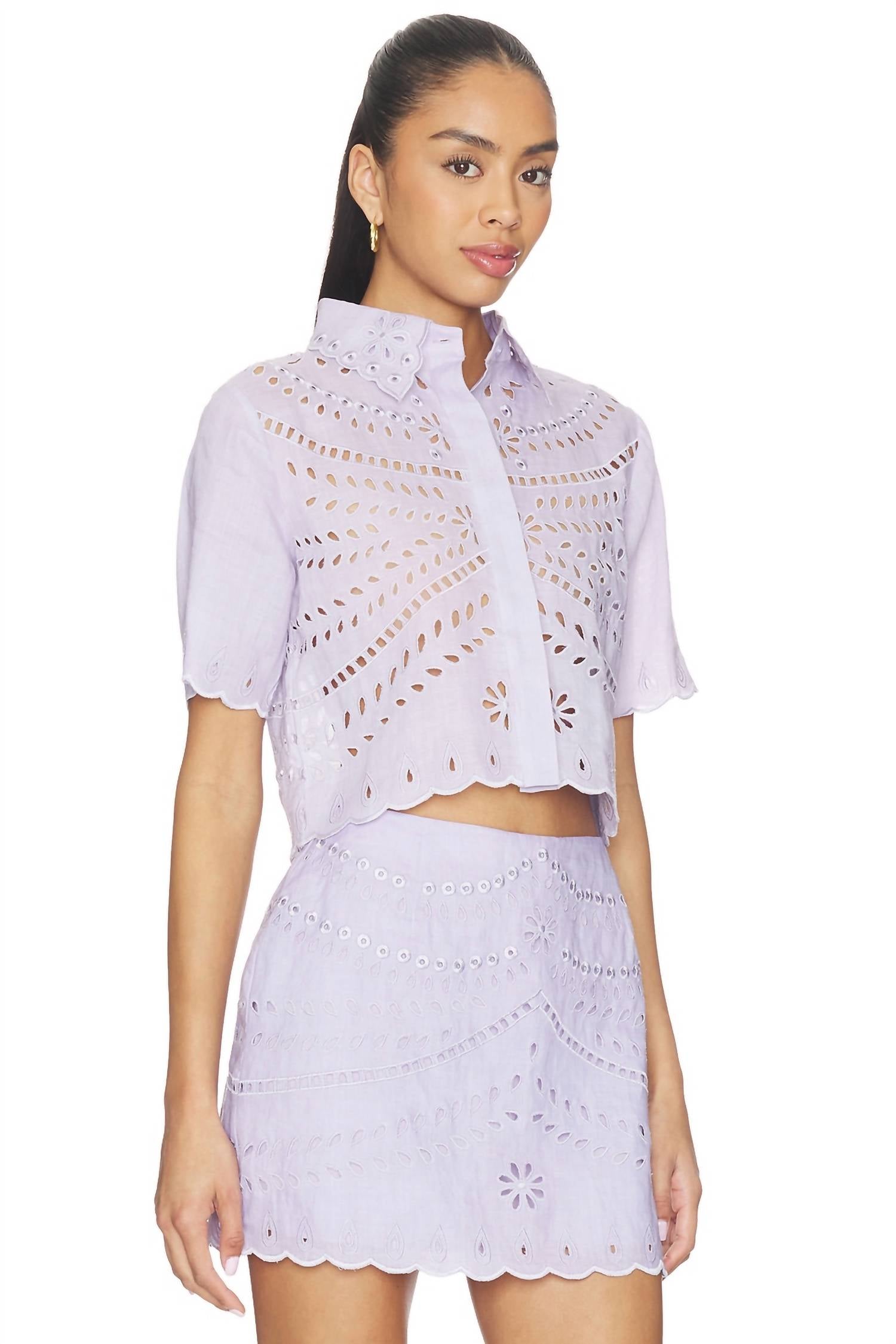 Karina Grimaldi - Elin Embroidered Top