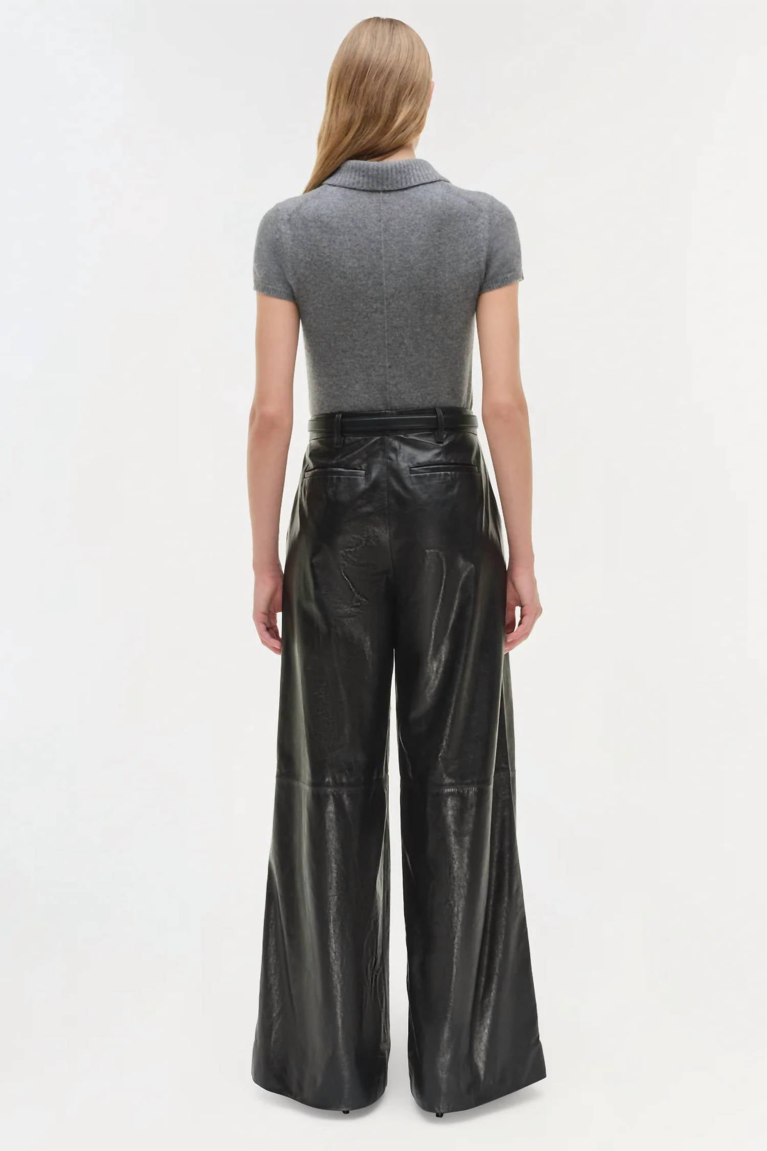Simkhai - Kobie Wide Leg Leather Pant