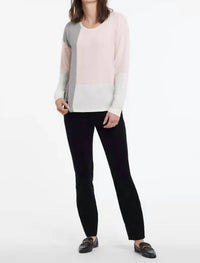 Tribal - Cora Color Block Boatneck Sweater