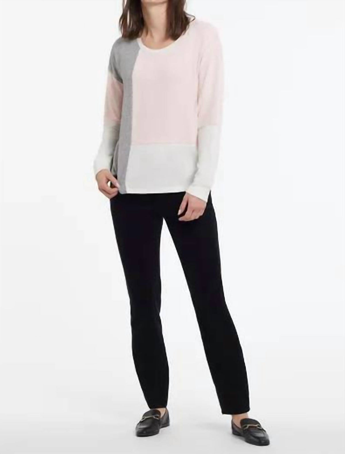 Tribal - Cora Color Block Boatneck Sweater