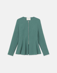 Lafayette 148 - Collarless Flounced Hem Jacket