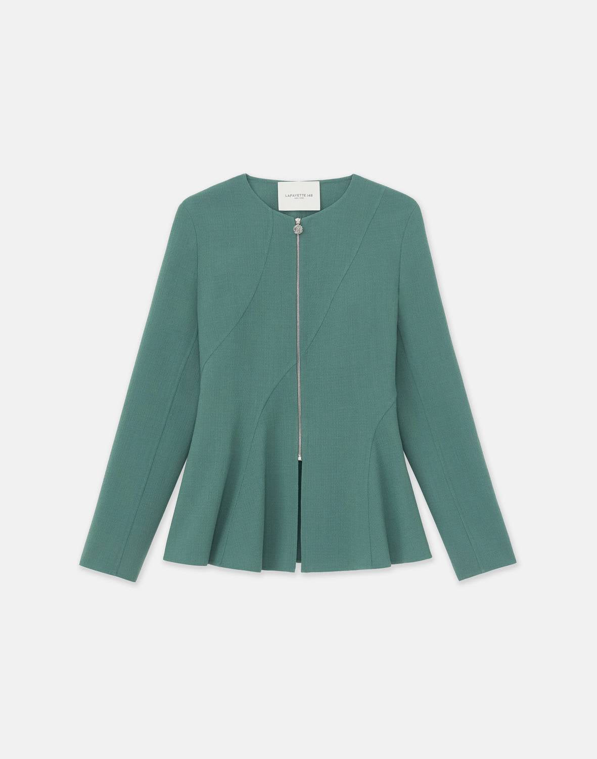 Lafayette 148 - Collarless Flounced Hem Jacket