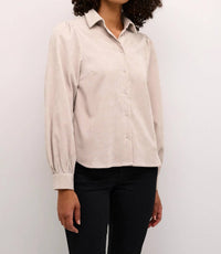 Kaffe - Kahermine Velvet Voluminous Sleeve Shirt