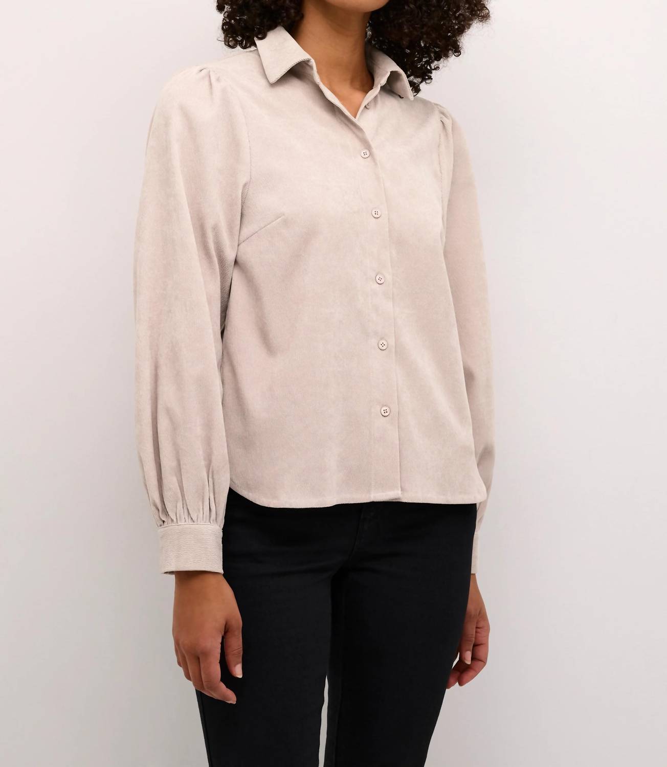 Kaffe - Kahermine Velvet Voluminous Sleeve Shirt