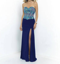 Blush Prom - Strapless Jersey Knit Sheath Prom Dress