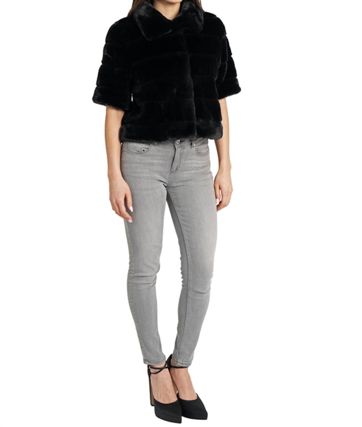 Love Token - Lester Faux Fur Shrug