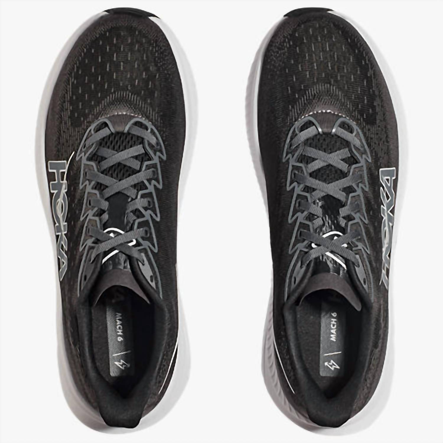 Hoka Women's Running Shoes in black white - women's sneaker - alternate view