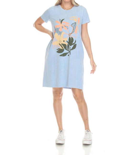 Floweret Knit Short Dress With Pockets