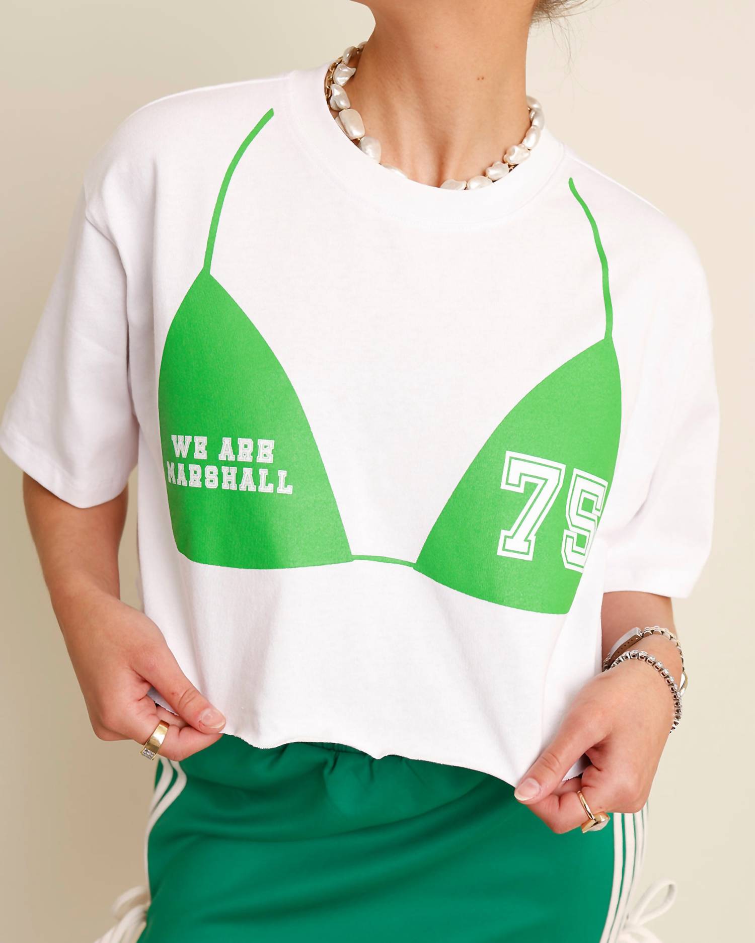 Hype And Vice - HOT FOR HERD CROPPED RAW HEM TEE