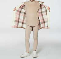Deux Par Deux - Girls' Brushed Rib Mock Neck Long Sleeve Top