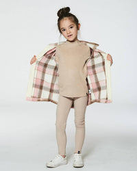 Deux Par Deux - Girls' Brushed Rib Mock Neck Long Sleeve Top