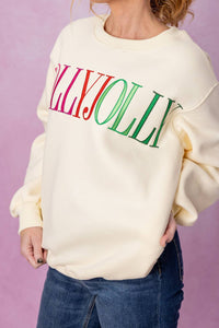 Peach Love - Holly Jolly Sweatshirt