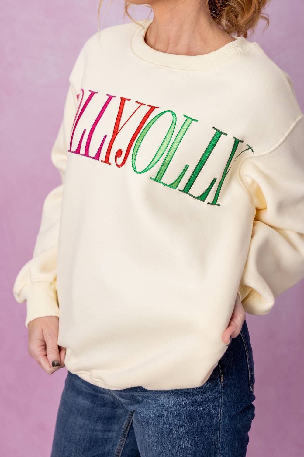 Peach Love - Holly Jolly Sweatshirt