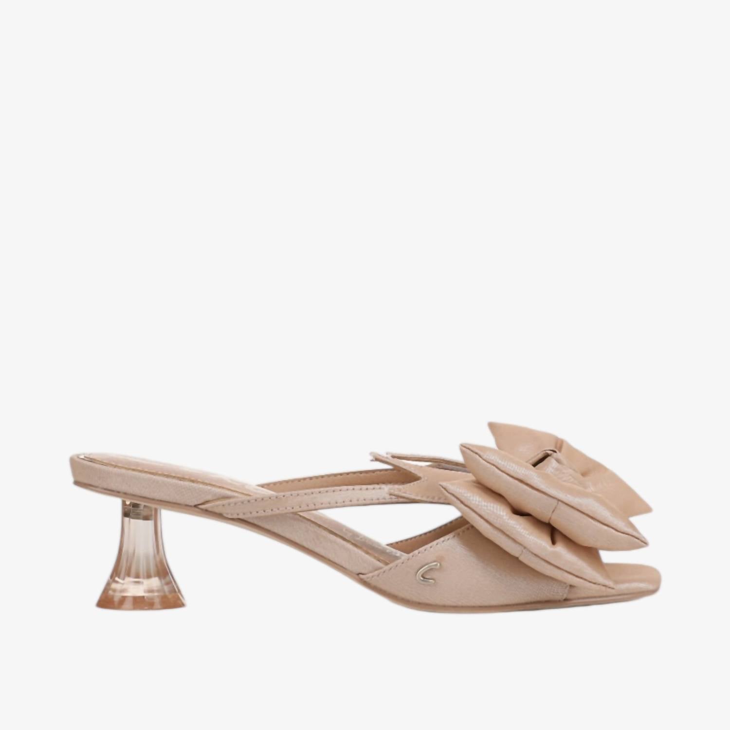 Circus.NY Women's Natalina Kitten Heel Slide Sandal in champagne - women's sandal