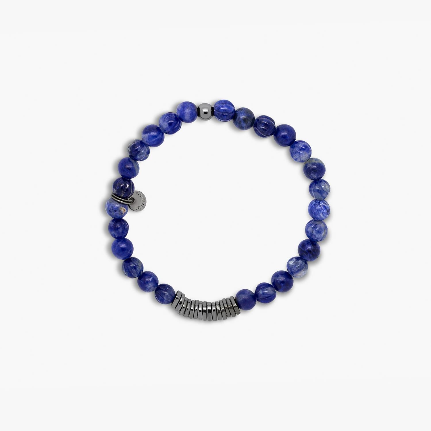 Tateossian Women's Classic Discs Bracelet in blue - women's jewelry - detail view