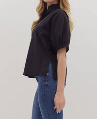 entro A Walk In The Dark Top in the dark top in black - women's blouse - view 4