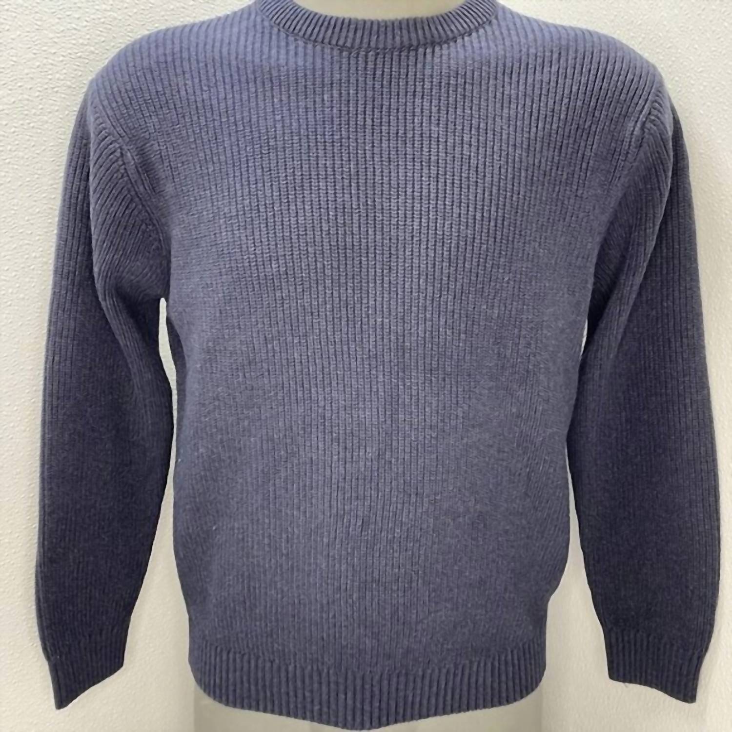 Flint and Tinder Men’s Ribbed Crewneck Sweater in blue - men's sweater