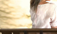 Made In Italy - Serenity Button Back Linen Top