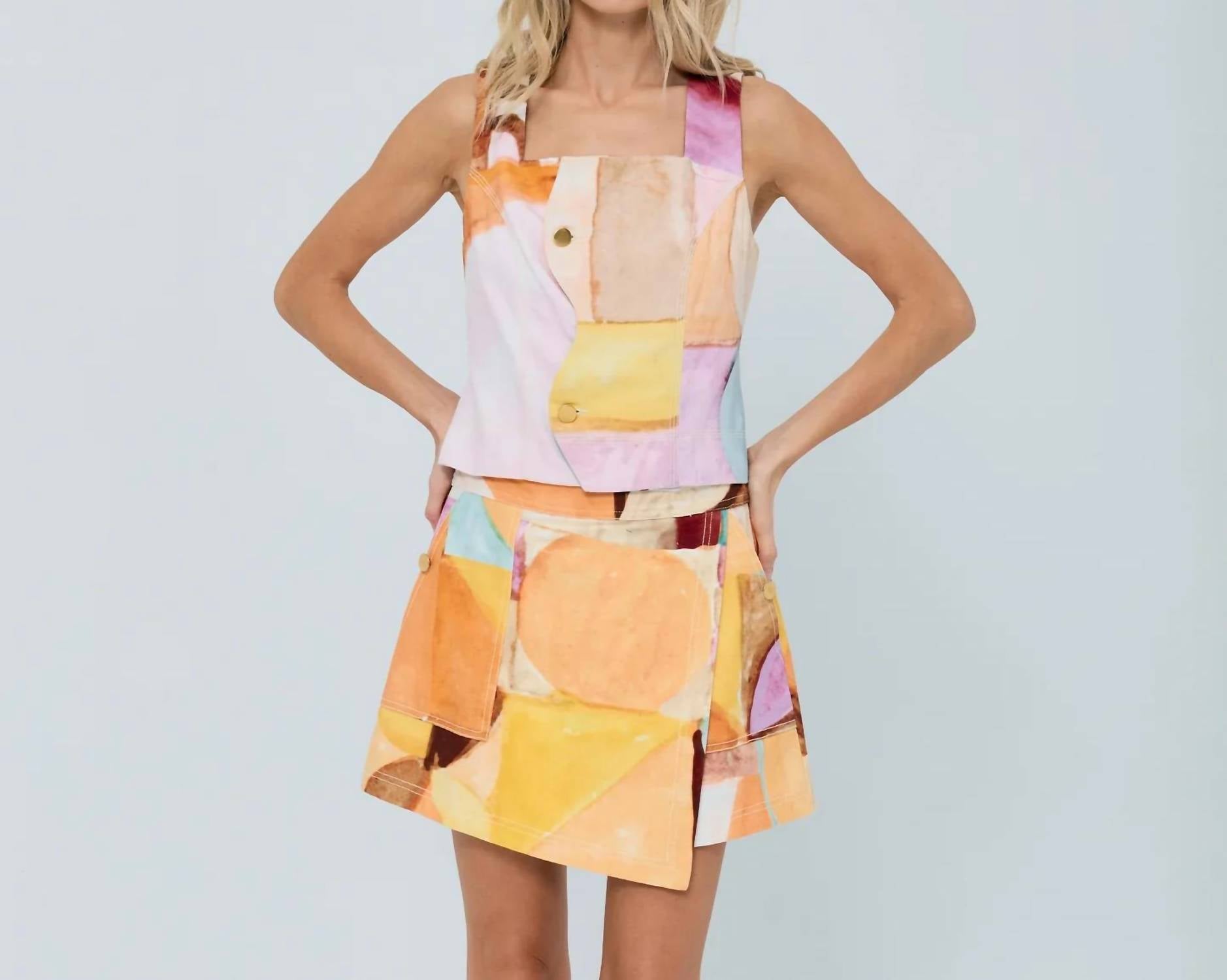 Ciebon - Abstract Mini Skort