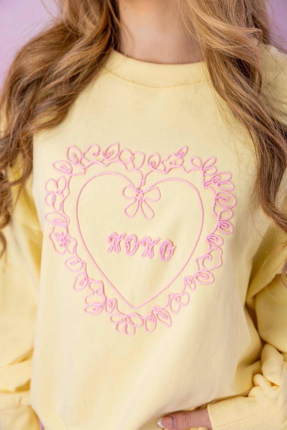 Peach Love - XOXO Heart Sweatshirt