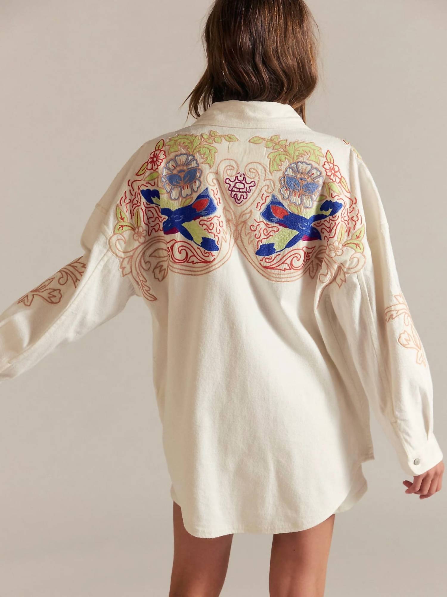 Free People - Take Flight Embroidered Shirt