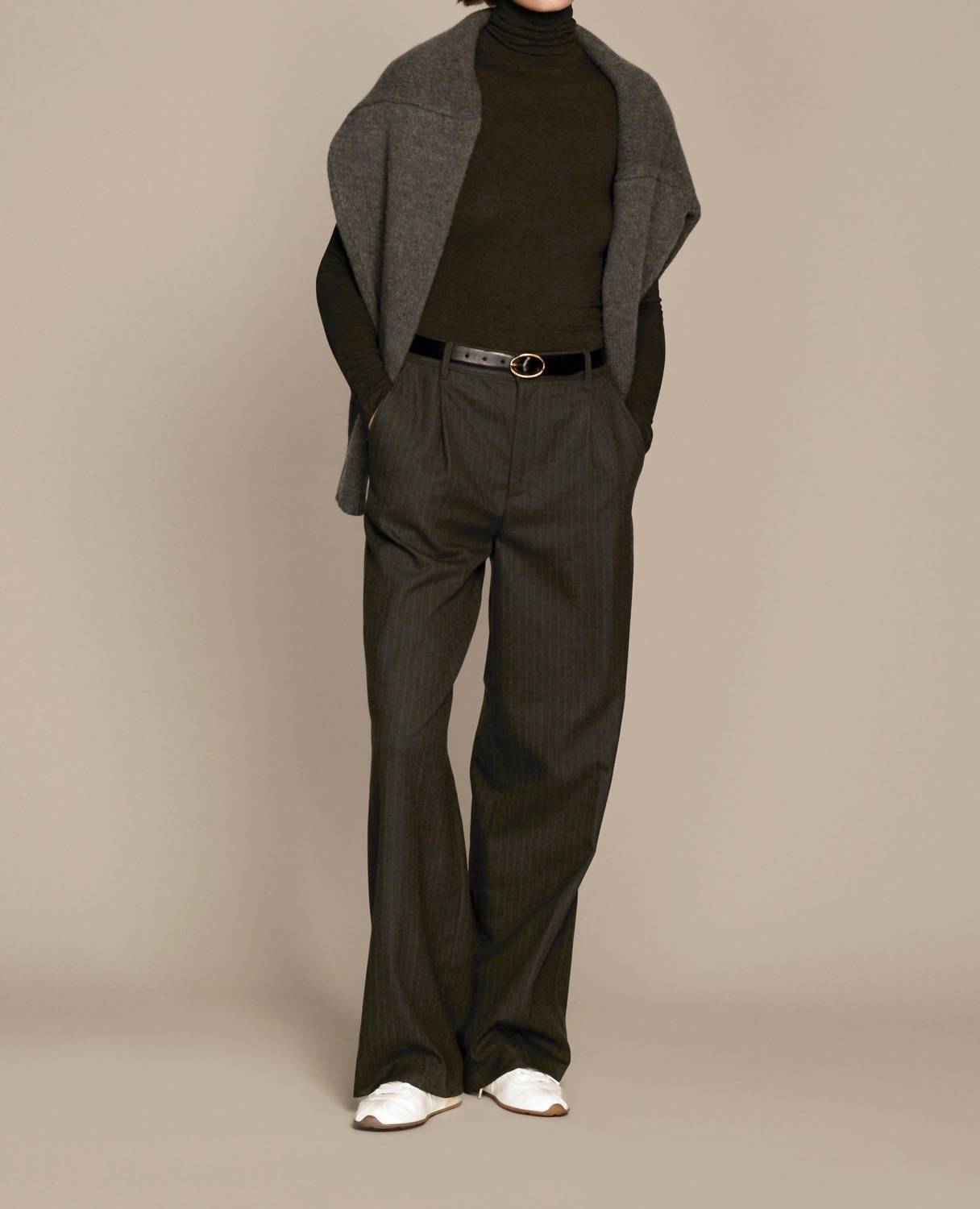 Sold Out NYC Turtleneck Long Sleeves Top in charcoal - women's sweater - view 6