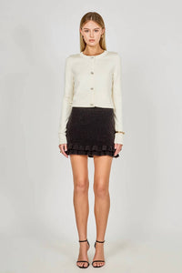 Endless Rose - Knit Ruffles Mini Skirt