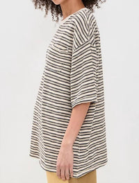 Free People - All Love Stripe Oversized Pocket Tee