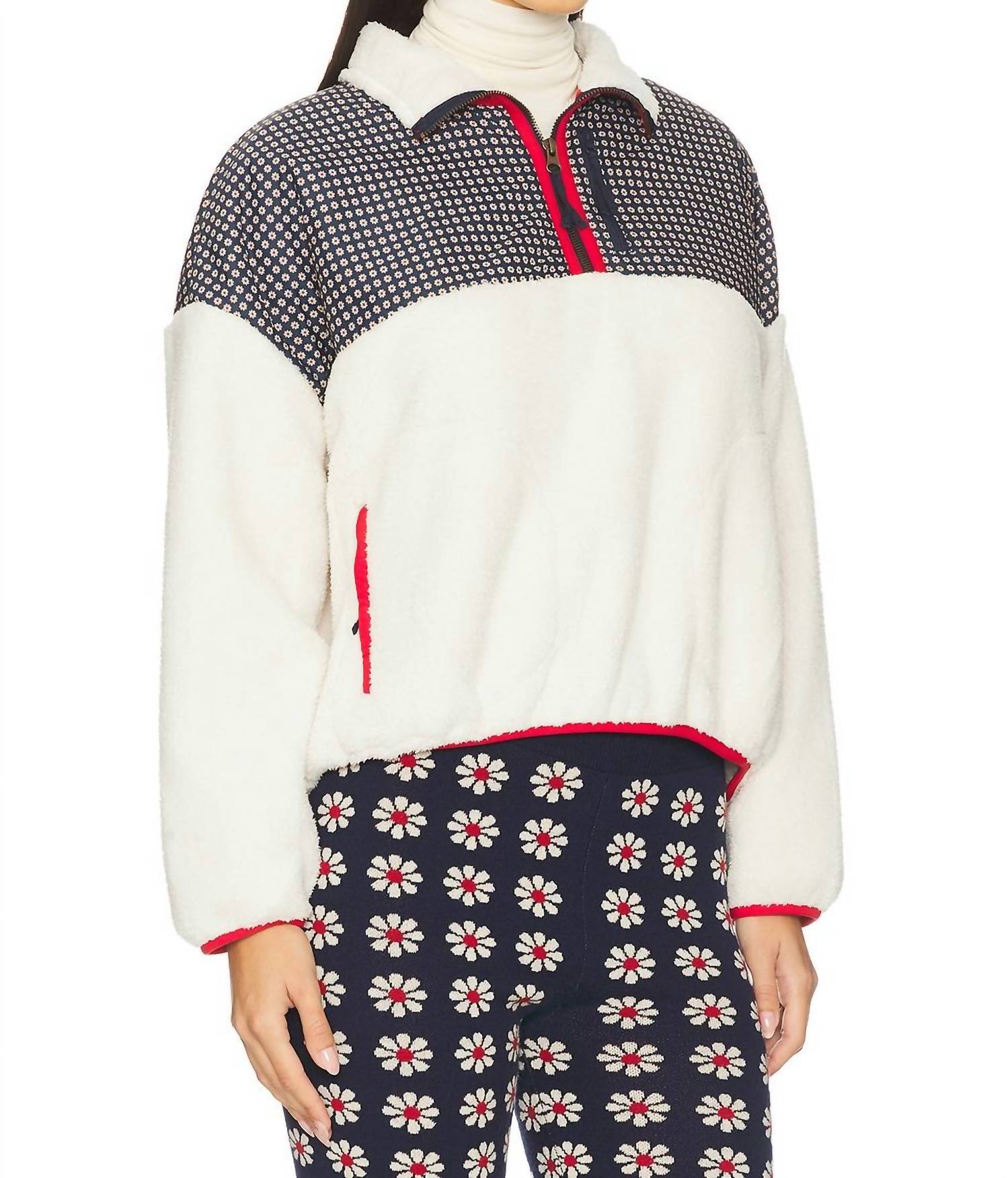 The Great. - Plush Terrain Half Zip Jacket