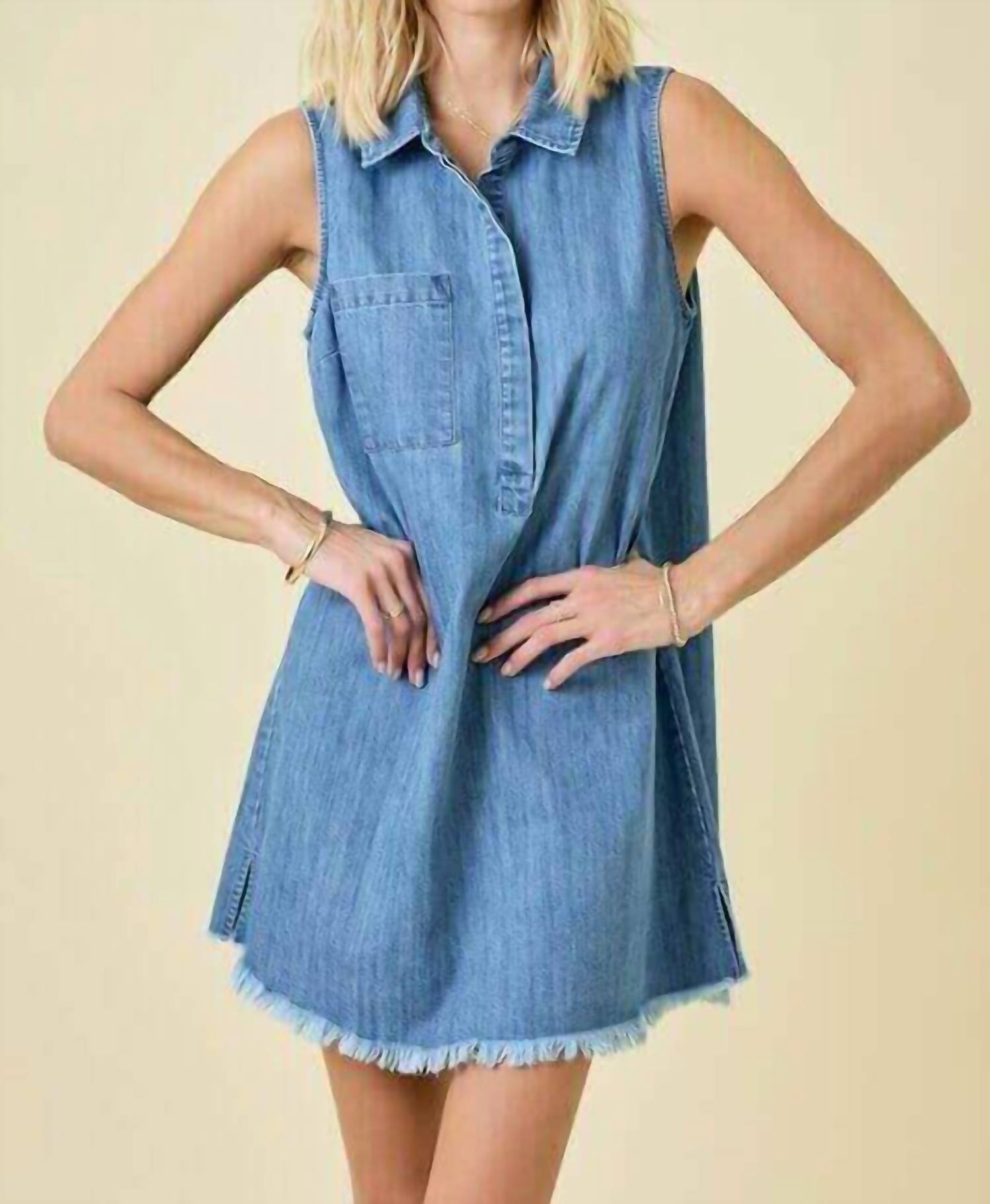Day + Moon - JoJo Distressed Hem Dress