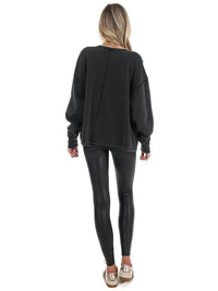 Hyfve - Urban Fade Oversized V-Neck Sweatshirt