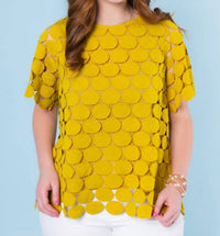 Umgee - Polka Dot Shift Boxy Cut Top