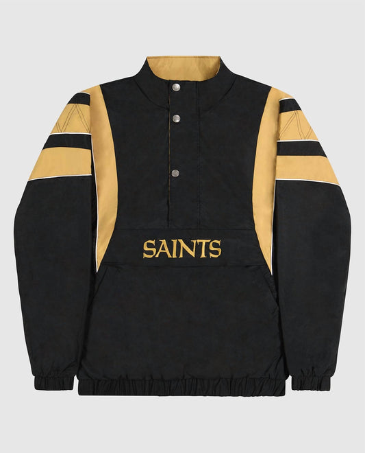 Starter - Men's New Orleans Saints Pullover Half-Zip Impact Jacket