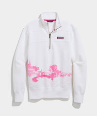 vineyard vines Kentucky Derby Surf Terry Shep Shirt in white - women's long sleeve top - view 5