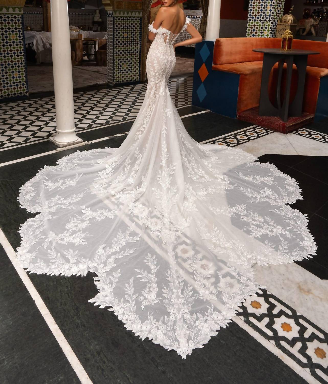 Kitty Chen Couture - Ada Train Wedding Dress
