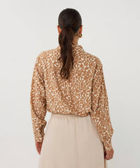 Esqualo - Abstract Print Button Down Blouse