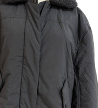 Umgee - Women's Puffer Jacket With Detachable Sherpa Collar