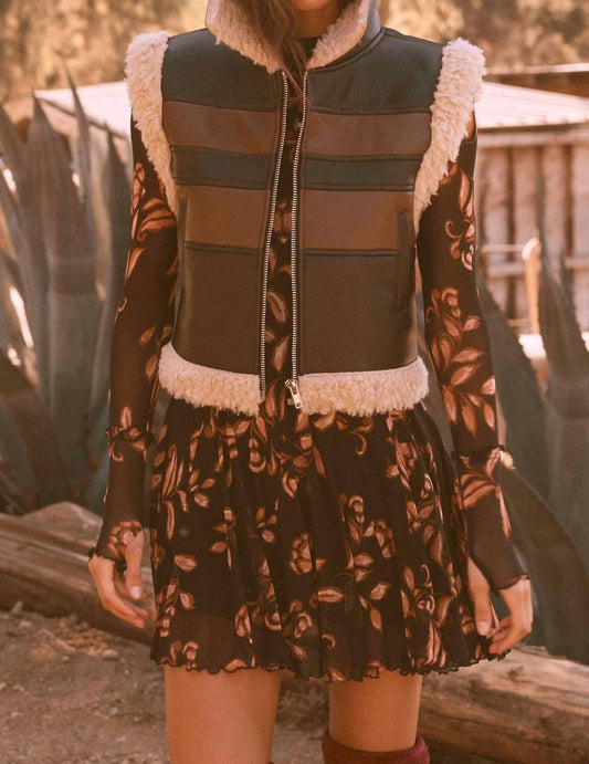 Promesa - Brooke Faux Leather Sherpa Vest