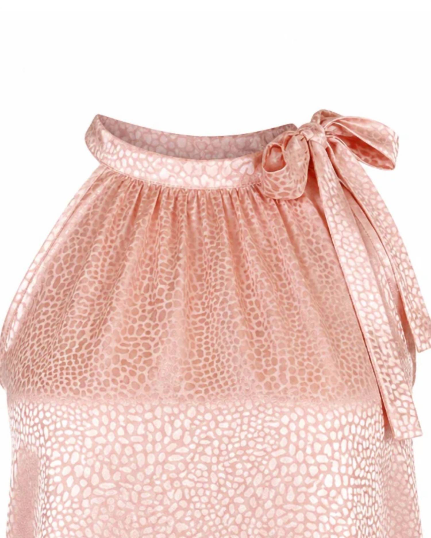 Elings - Women's Satin Animal Texture Halter Top