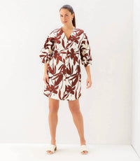 Karen Kane - Lantern Sleeve Button-Front Dress