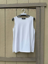 Sympli Women's Trapeze Tank Top in white - women's tank top