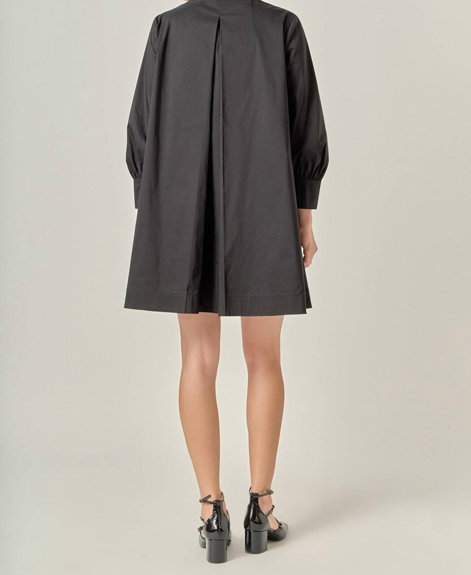 English Factory Bow Dress in black - women's dress - view 4
