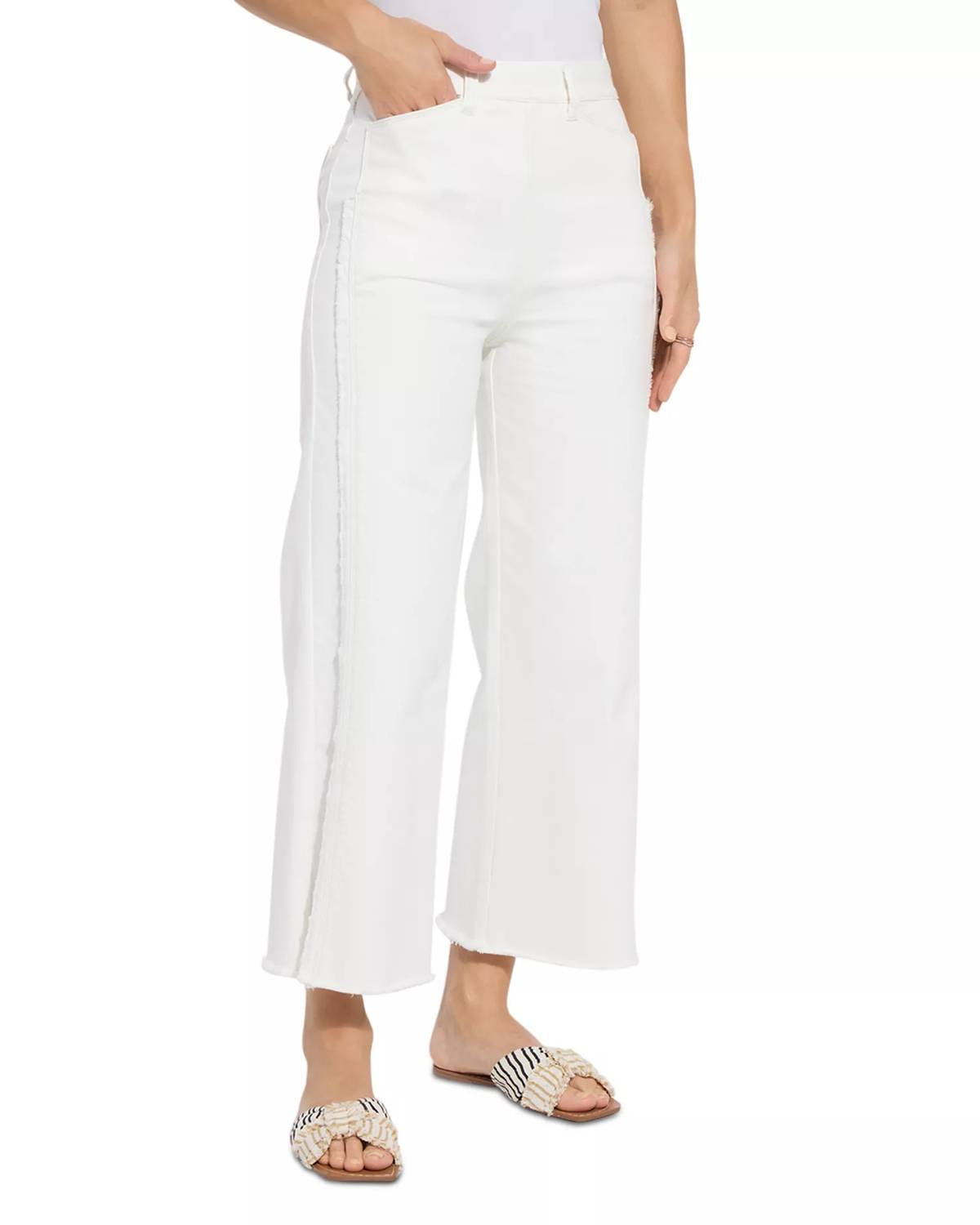 Lysse - Noah High Waist Crop Fringe Denim Jean