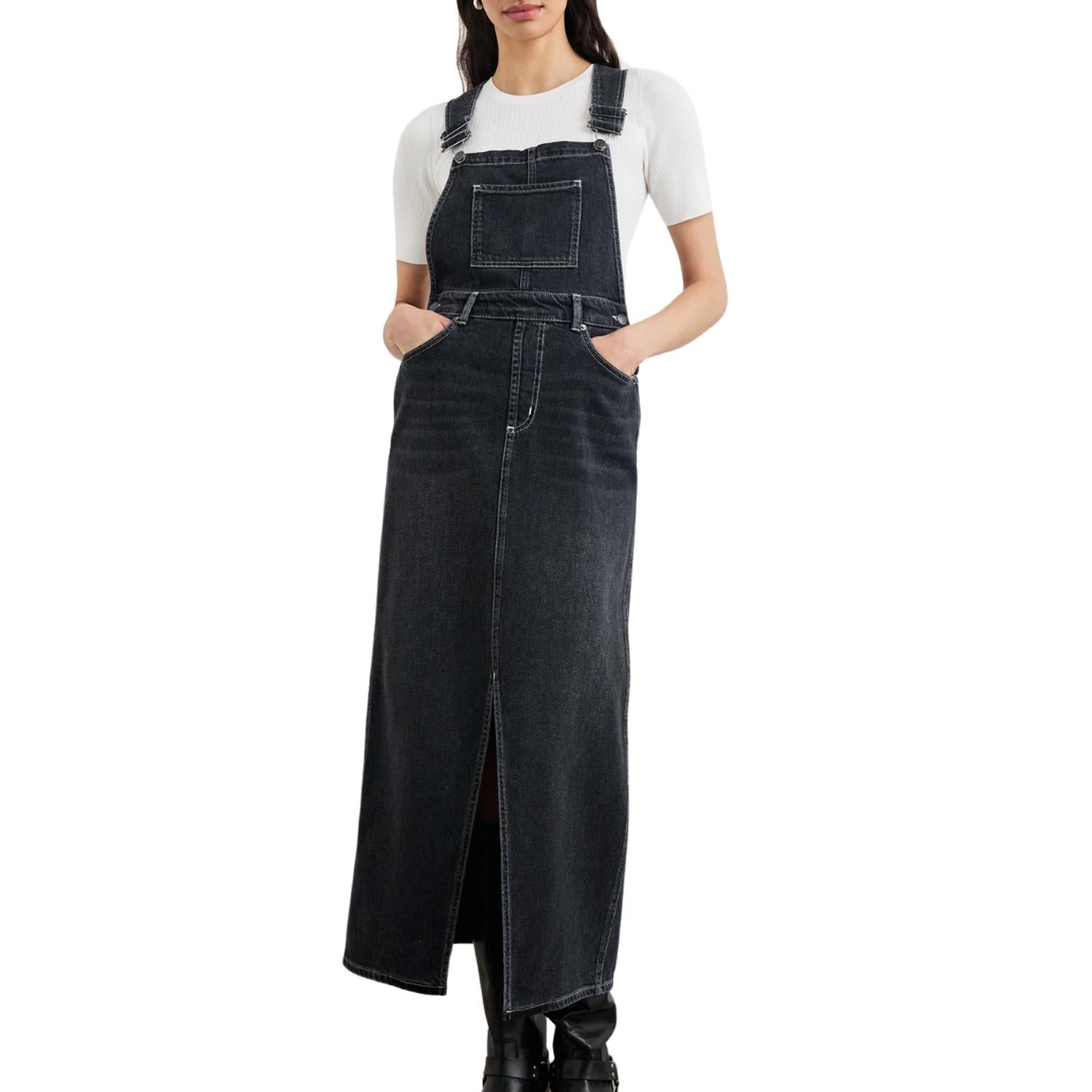 Rails Westlake Overall Maxi Dress in black sand - women's dress