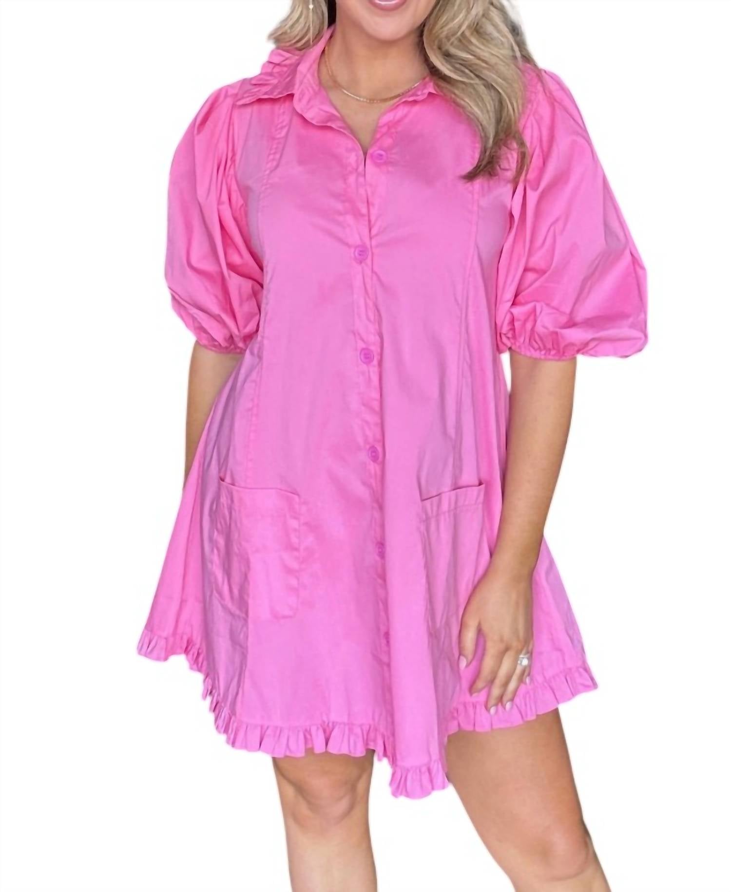 Karlie - Ruffle Pocket Dress