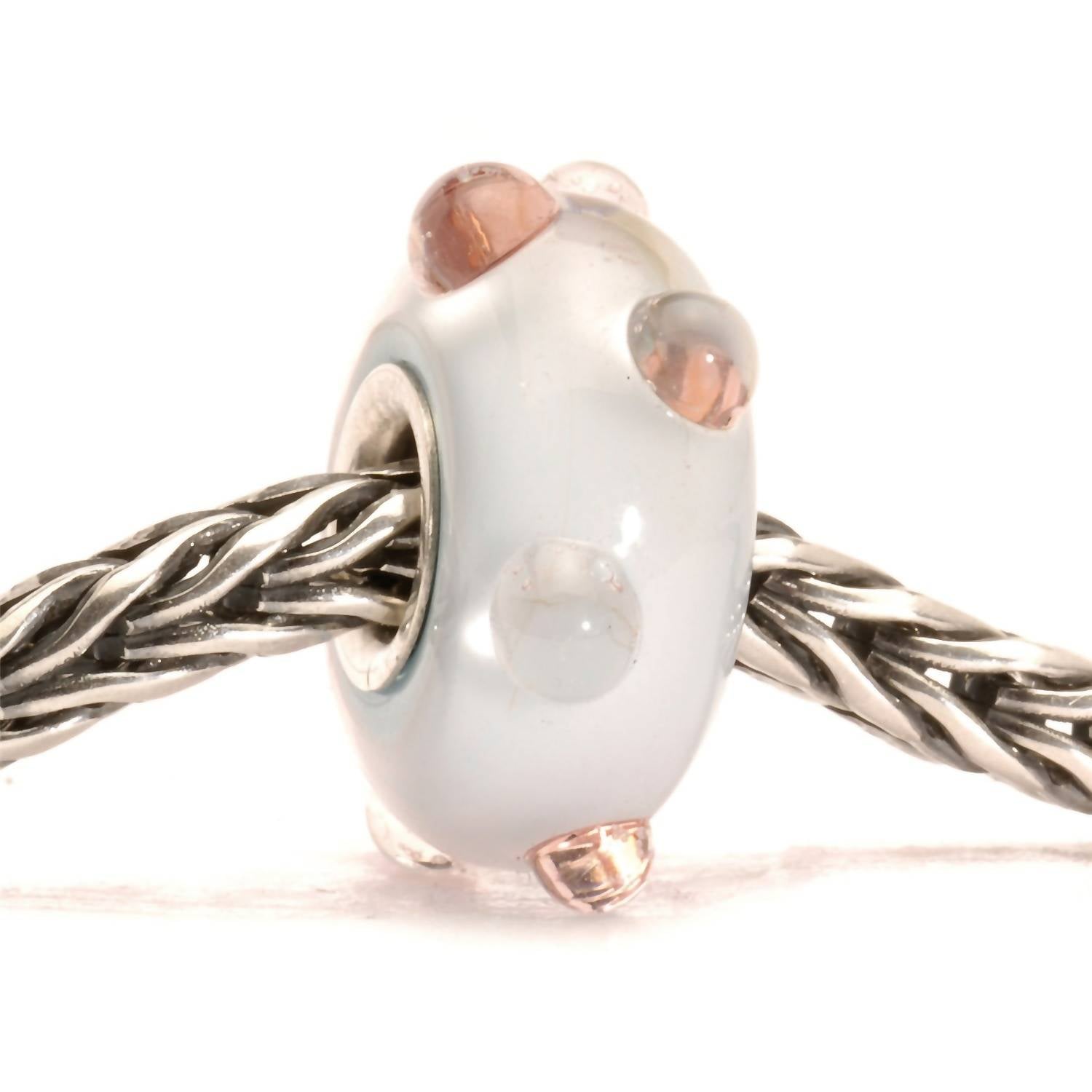 Trollbeads Women's Pastel Bud Glass Bead Charm in blue - women's accessory - detail view