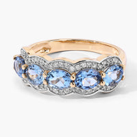 Diana M Jewels Women's Oval Natural Aquamarine Fashion Ring (1.59 Ct) - Classic in 14k yellow gold - women's jewelry